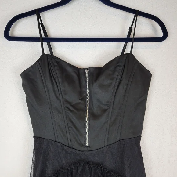 NWT City Studios Junior Sweetheart-Neck Tiered Dress on Blacl Size 12 - Picture 4 of 13